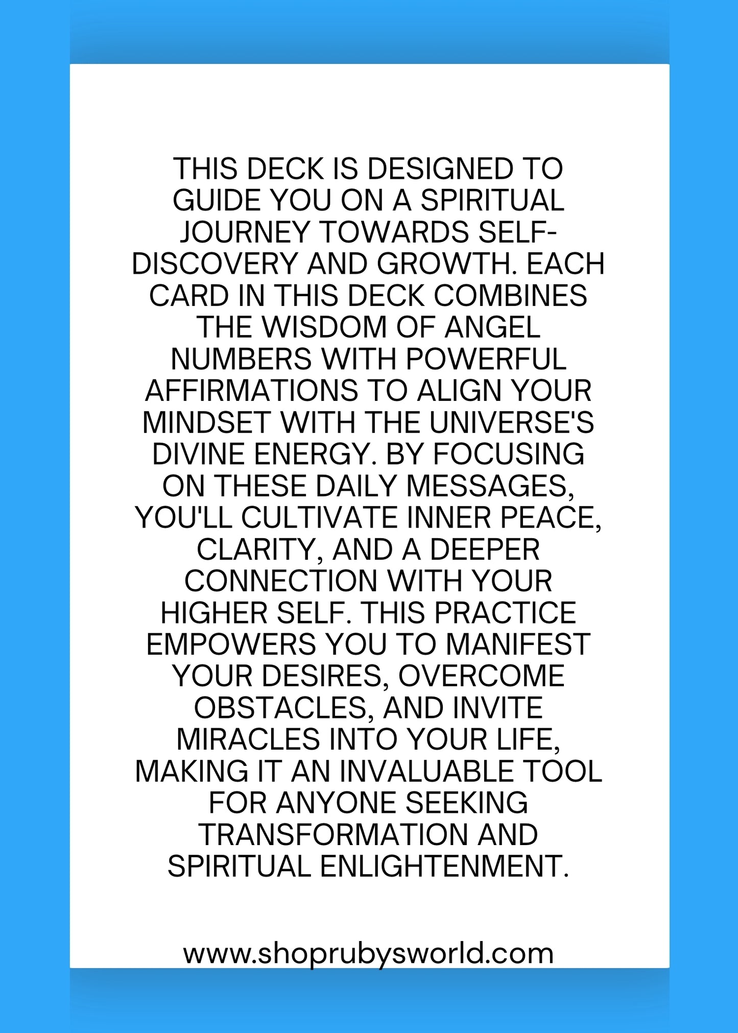 Angel Number Affirmation Card Deck