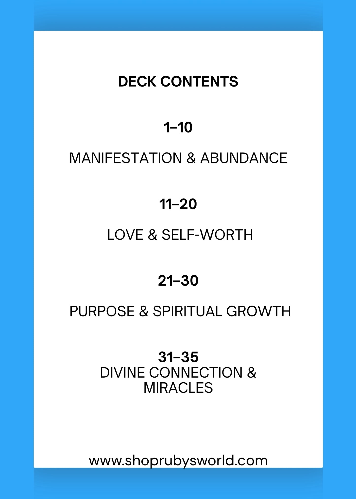 Angel Number Affirmation Card Deck