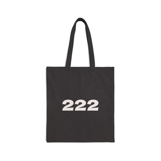 Angel Number Simple Tote Bag 222 333- Eco-Friendly Cotton Canvas Shopping Bag